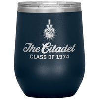 Load image into Gallery viewer, The Citadel Spike, Class of 1974, Wine Insulated Tumbler - 12oz
