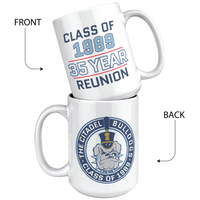 Load image into Gallery viewer, The Citadel Spike , Class of 1989 - 35 Year Reunion White Mug- 15oz
