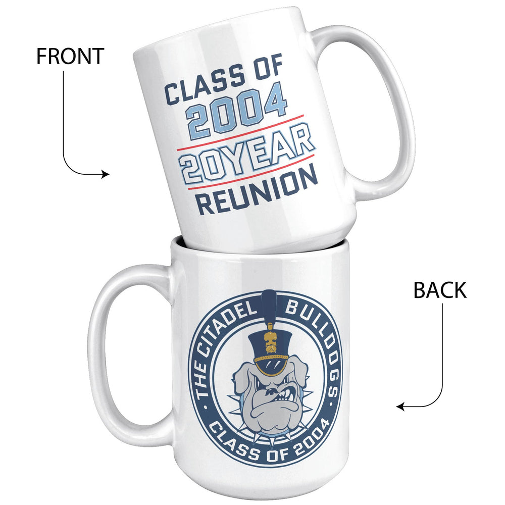 The Citadel Spike , Class of 2004 - 20 Year Reunion White Mug- 15oz