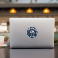 Load image into Gallery viewer, The Citadel, Club Sport - Rugby, Rugby Spike, Circle, Sticker
