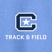 Load image into Gallery viewer, 18500 The Citadel Block C Star logo, Sports - Track &amp; Field,  Heavy Blend™ Hooded Unisex Sweatshirt Carolina Blue
