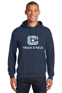 Load image into Gallery viewer, 18500 The Citadel Block C Star logo, Sports - Track &amp; Field,  Heavy Blend™ Hooded Unisex Sweatshirt Navy
