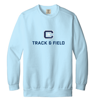Load image into Gallery viewer, The Citadel Block C, Sports - Track &amp; Field, Embroidered Unisex Comfort Colors ® Ring Spun Crewneck Sweatshirt
