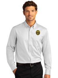 Load image into Gallery viewer, The Citadel, Ring Bezel, Class of 1975, Long Sleeve Twill Shirt - White
