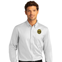 Load image into Gallery viewer, The Citadel, Ring Bezel, Class of 1975, Long Sleeve Twill Shirt - White
