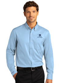 Load image into Gallery viewer, The Citadel, Big Red, Class of 1975, Long Sleeve Twill Shirt - Carolina Blue
