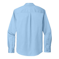 Load image into Gallery viewer, The Citadel, Big Red, Crescent, Class of 1975, Long Sleeve Twill Shirt- Carolina Blue- back

