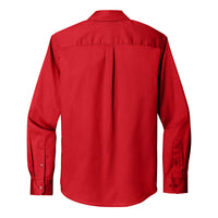 Load image into Gallery viewer, The Citadel, Big Red, Crescent, Class of 1975, Long Sleeve Twill Shirt- Red - back
