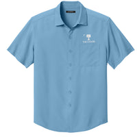 Load image into Gallery viewer, The Citadel, Big Red, Palm Tree, Short Sleeve UV Dockside Shirt - Carolina Blue
