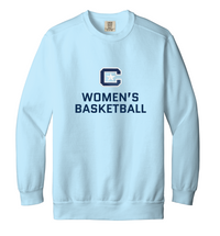 Load image into Gallery viewer, The Citadel Block C, Club Sports - Women's Basketball, Embroidered Comfort Colors ® Ring Spun Crewneck Sweatshirt
