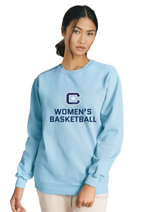 Load image into Gallery viewer, The Citadel Block C, Club Sports - Women's Basketball, Embroidered Comfort Colors ® Ring Spun Crewneck Sweatshirt
