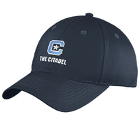 Load image into Gallery viewer, The Citadel, C Star, Port &amp; Co™ Youth Six-Panel Unstructured Twill Cap - Navy
