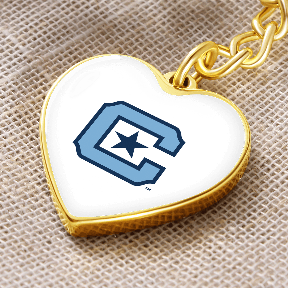 The Citadel, C Star logo, Heart Keychain - Gold