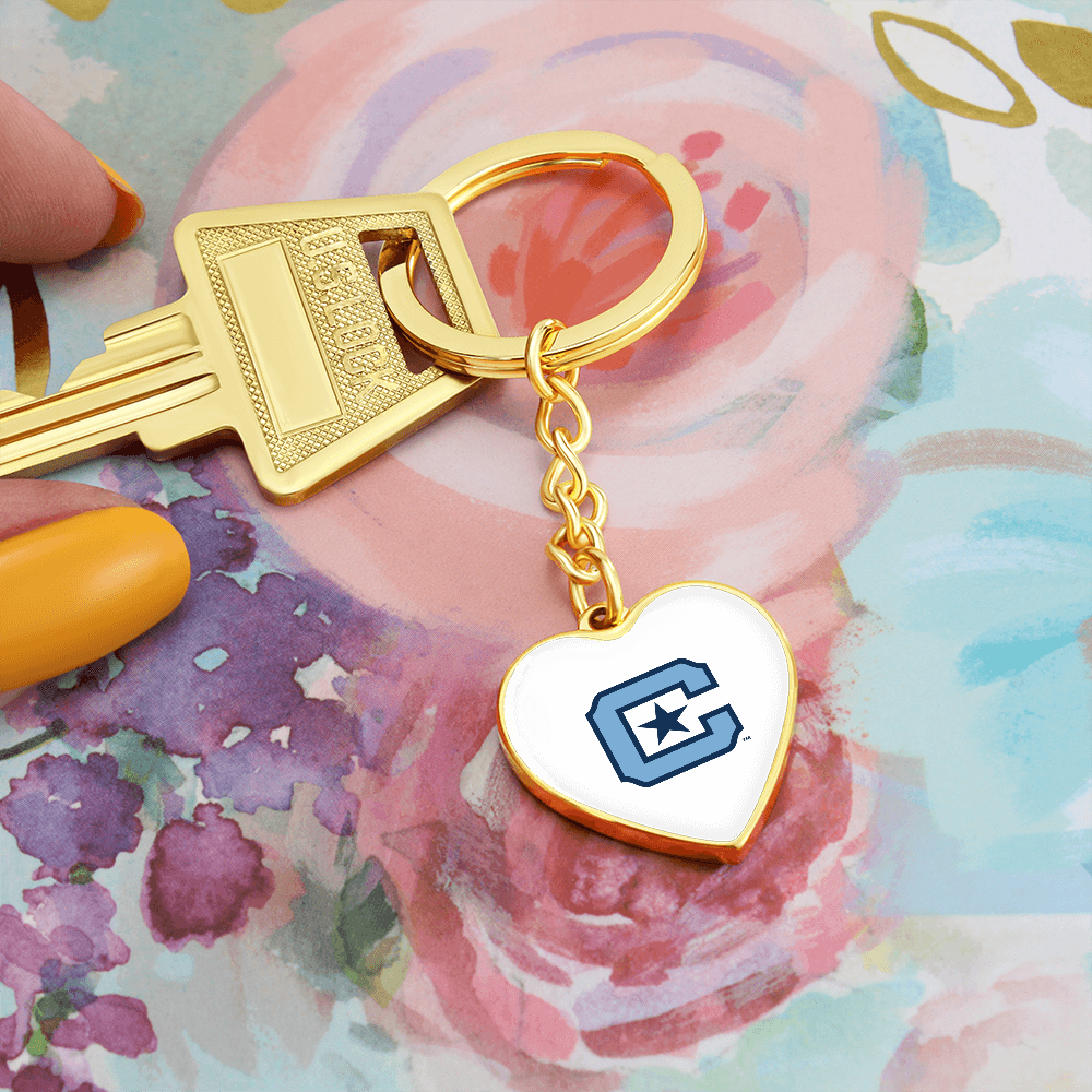 The Citadel, C Star logo, Heart Keychain - Gold