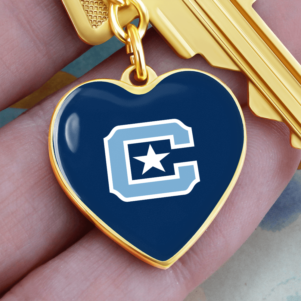 The Citadel, C Star logo, Heart Keychain - Gold