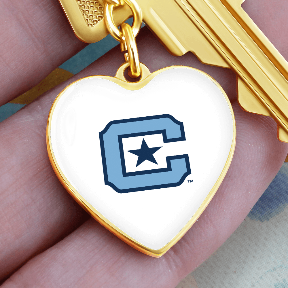 The Citadel, C Star logo, Heart Keychain - Gold