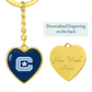 The Citadel, C Star logo, Heart Keychain - Gold