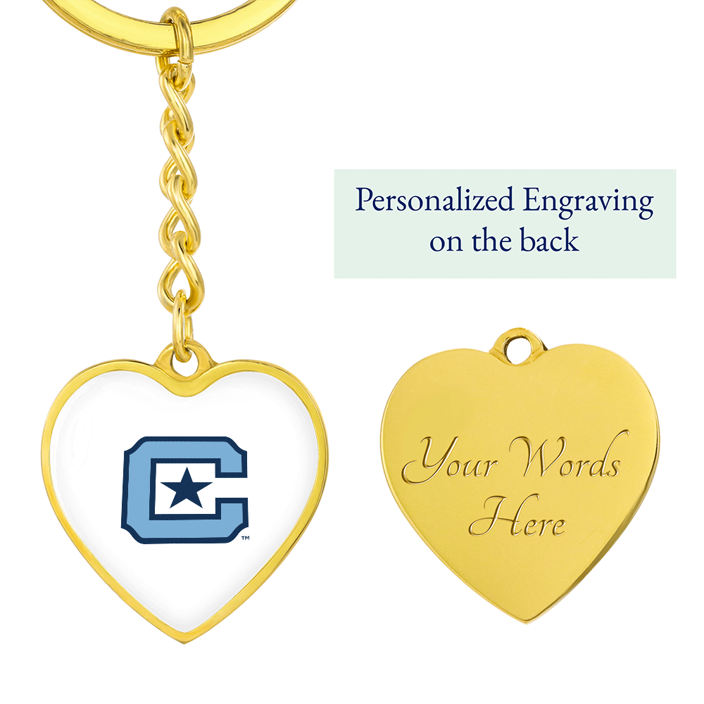 The Citadel, C Star logo, Heart Keychain - Gold