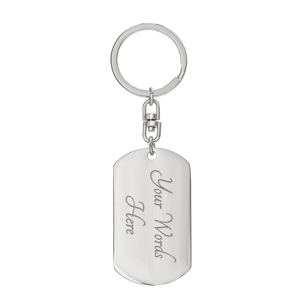 The Citadel, Customizable Year and Engraving, Tartan Background Keychain