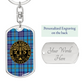 The Citadel, Customizable Year and Engraving, Tartan Background Keychain