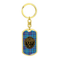The Citadel, Customizable Year and Engraving, Tartan Background Keychain