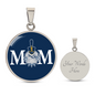 The Citadel, Spike, Mom, Navy, Circle Necklace