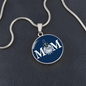 The Citadel, Spike, Mom, Navy, Circle Necklace