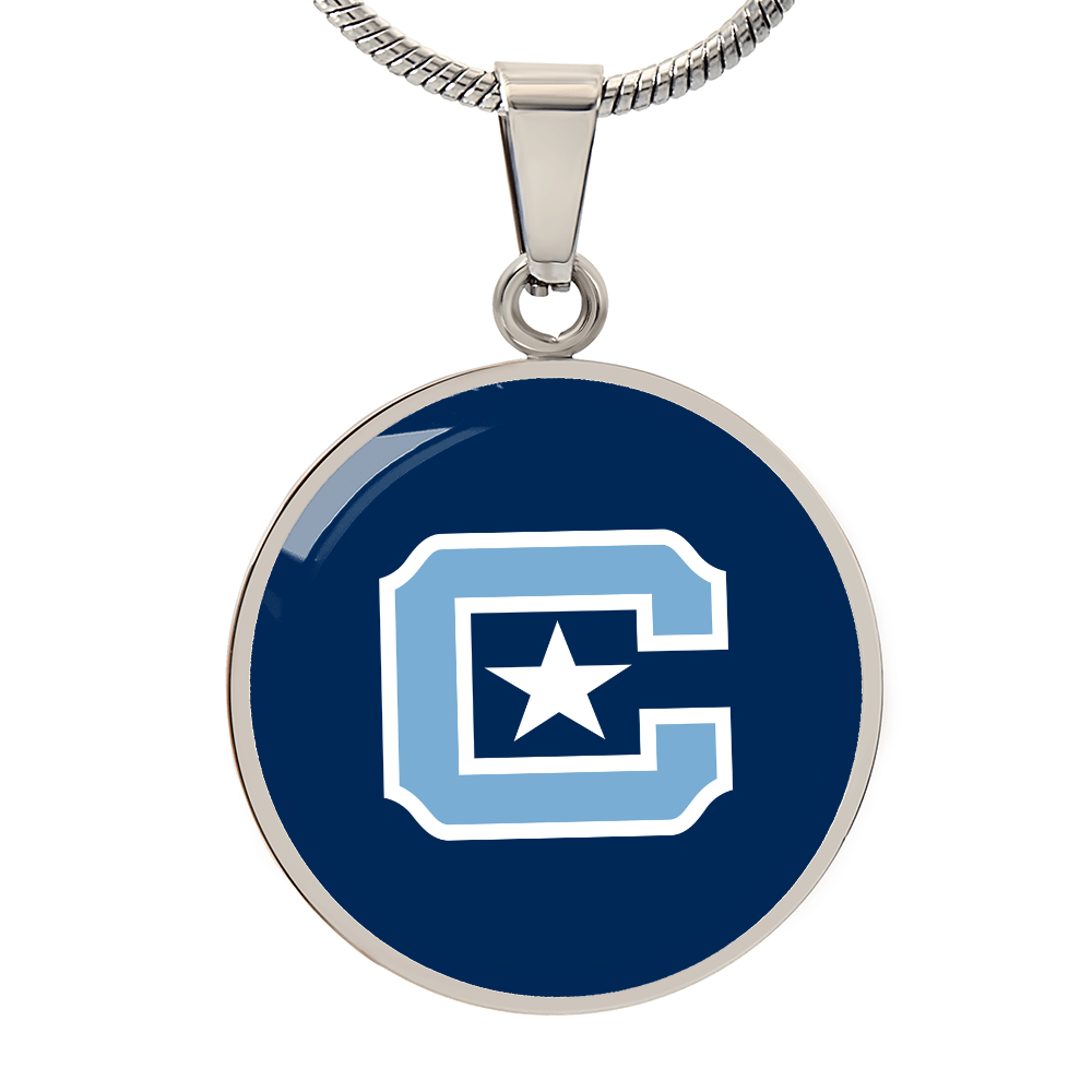 The Citadel, C Star logo, Circle Necklace - Silver