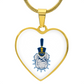 The Citadel, Spike logo, Heart Necklace - Gold