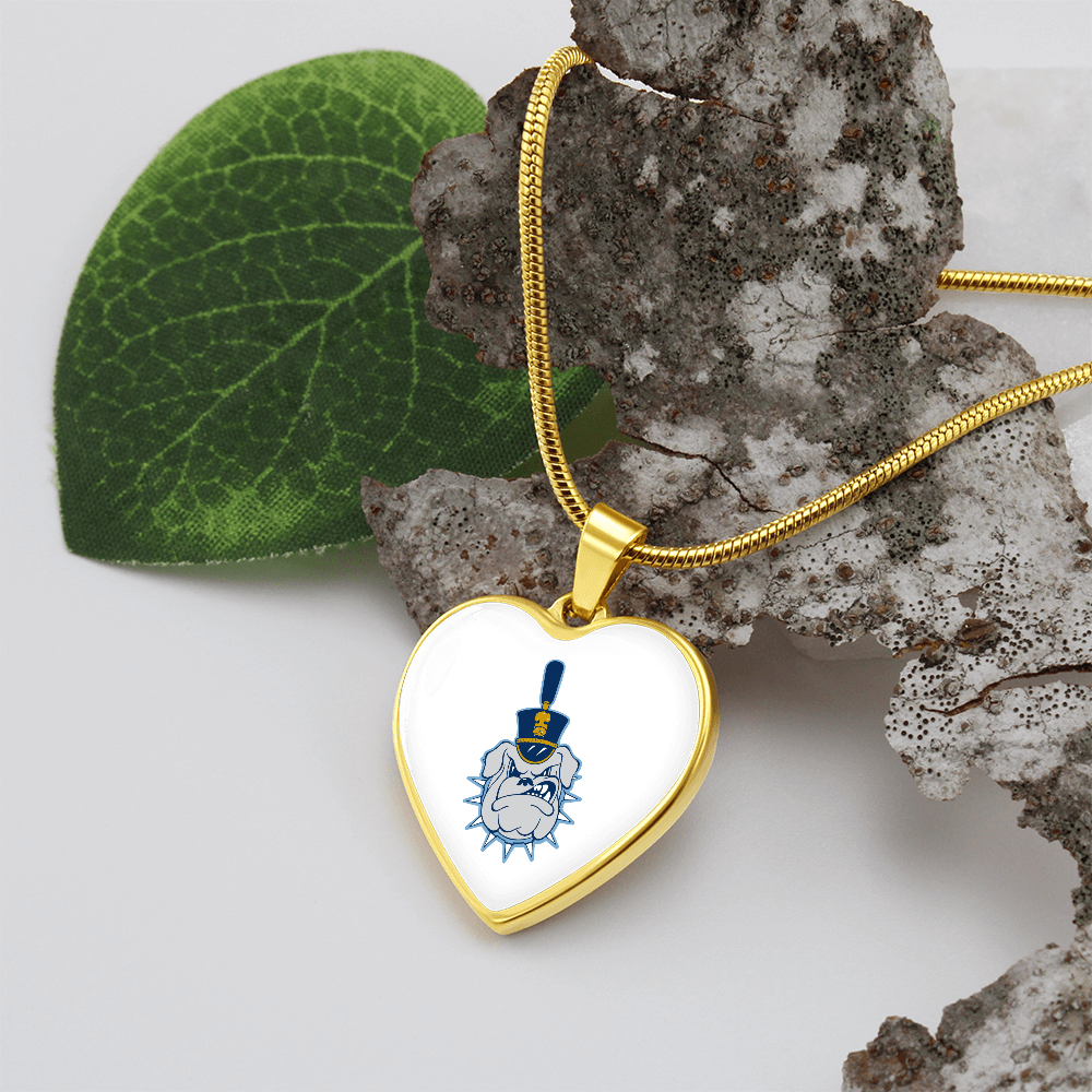 The Citadel, Spike logo, Heart Necklace - Gold