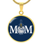 The Citadel, Spike, Mom, Navy, Circle Necklace