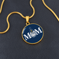 The Citadel, Spike, Mom, Navy, Circle Necklace