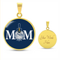 The Citadel, Spike, Mom, Navy, Circle Necklace