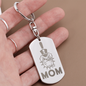The Citadel, Mom, Spike, Engraved Dog Tag Keychain
