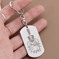 The Citadel, Spike, Engraved Dog Tag Keychain