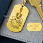 The Citadel, Spike, Engraved Dog Tag Keychain