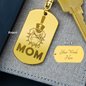 The Citadel, Mom, Spike, Engraved Dog Tag Keychain
