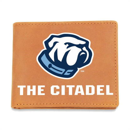 The Citadel, Bulldog Sports Logo, Leather Wallet