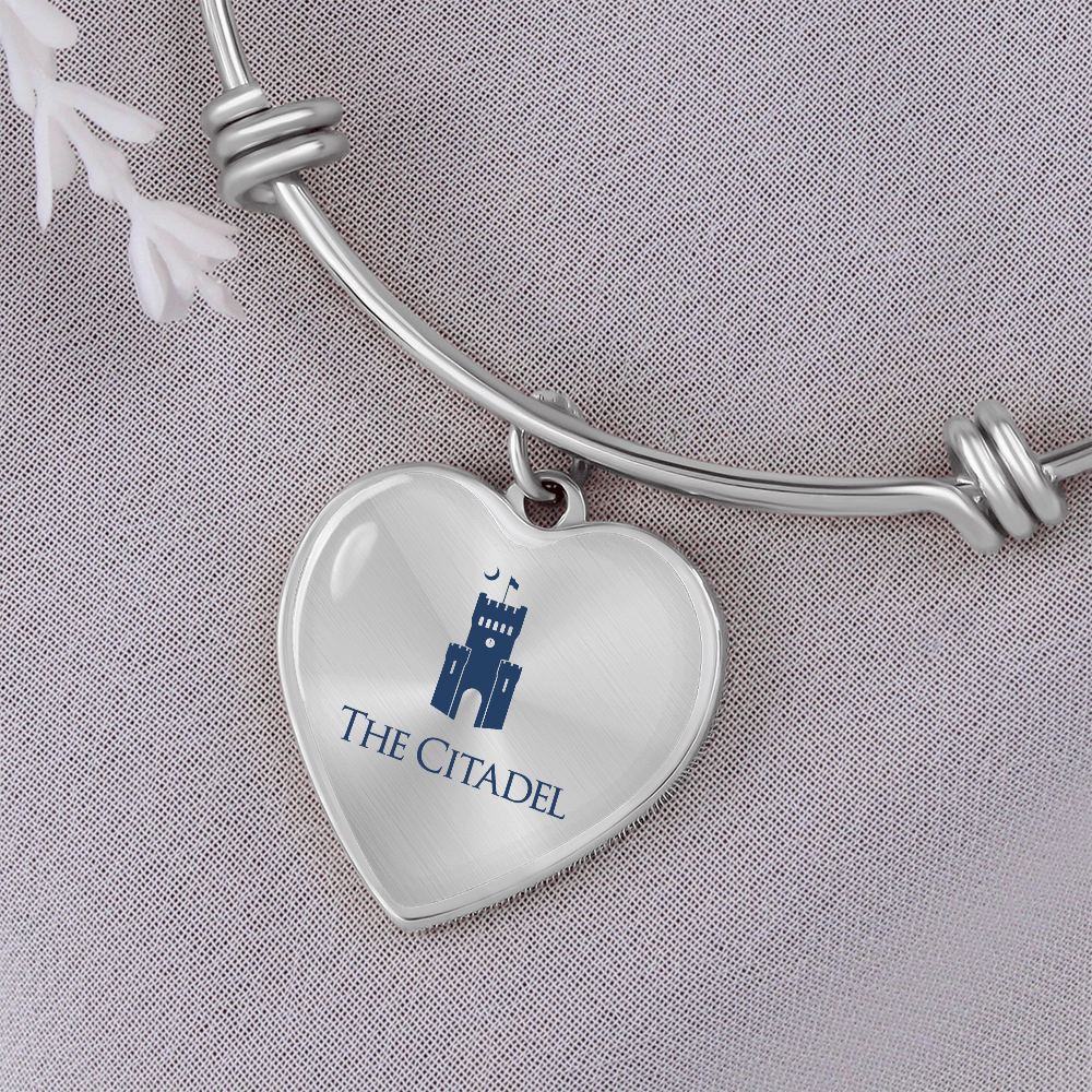 The Citadel, Barracks logo, Luxury Bangle, Engraving optional