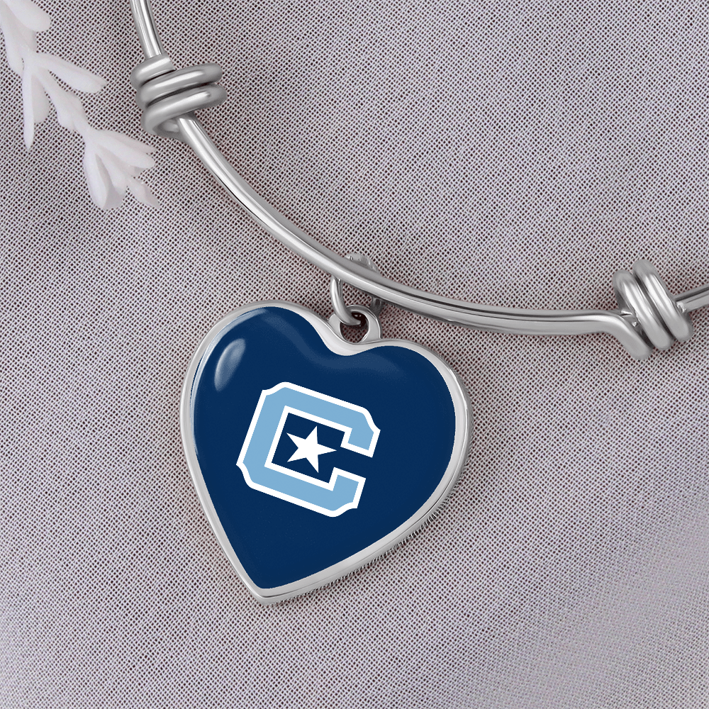 The Citadel, C - Star logo, Luxury Heart Bangle- Silver