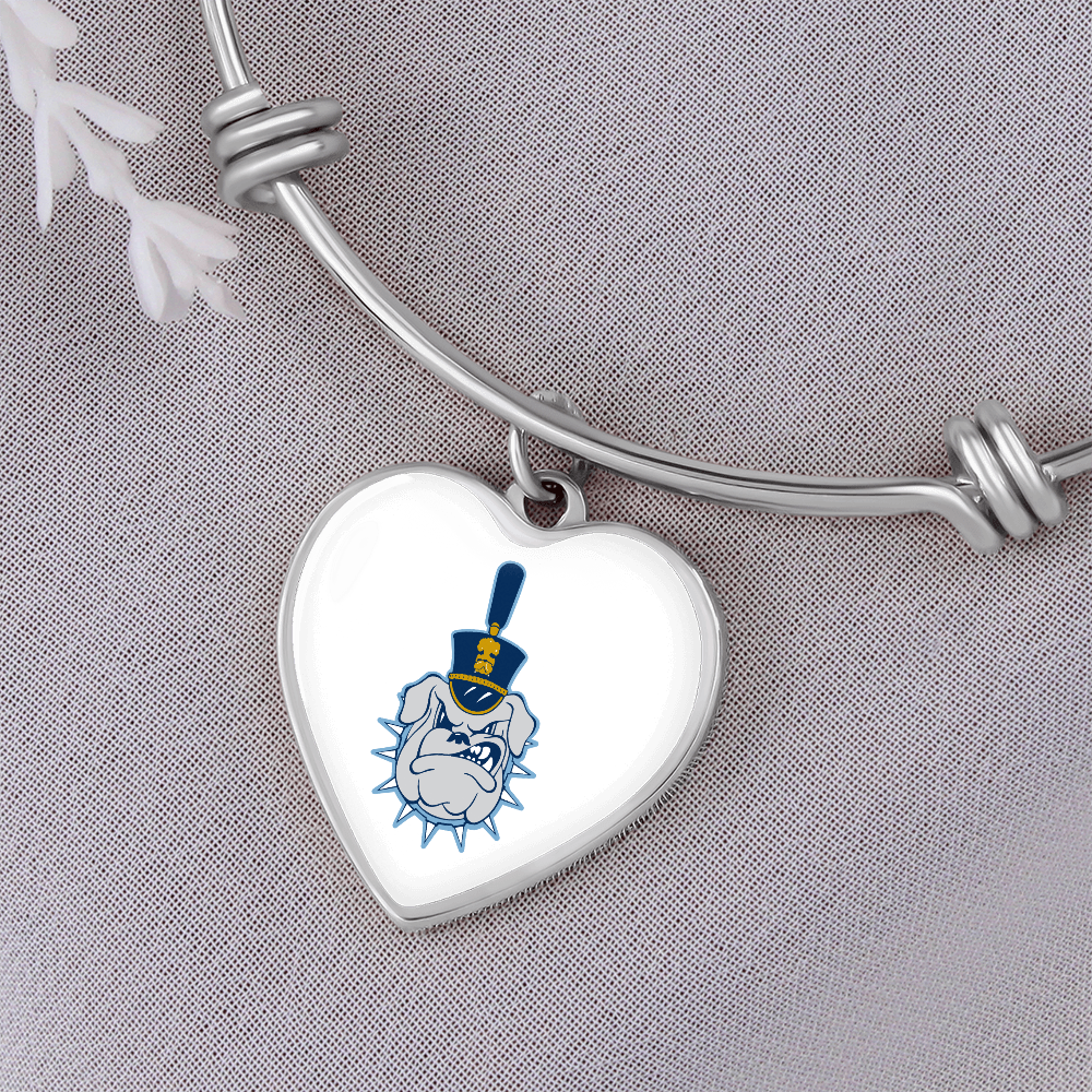 The Citadel, Spike logo, Luxury Heart Bangle - Silver