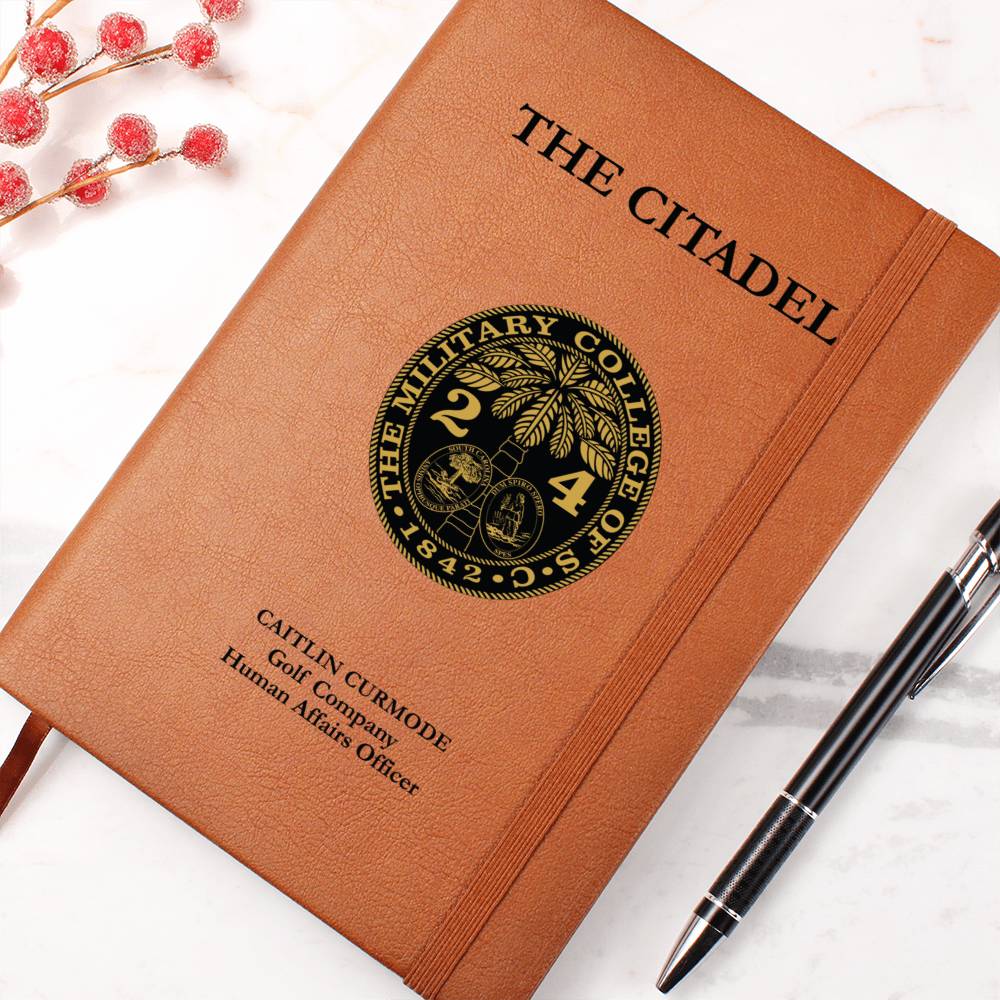 The Citadel, Ring Bezel Leather Journal Custom Year