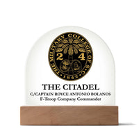 Load image into Gallery viewer, The Citadel, Ring Bezel (Your Year), Customizable Acrylic Dome Plaque- Wooden base
