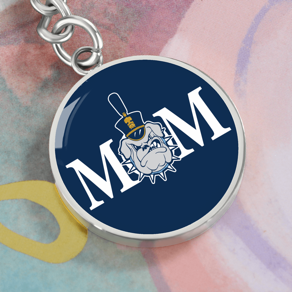 The Citadel, Mom, Spike, Navy, Circle Keychain