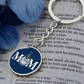 The Citadel, Mom, Spike, Navy, Circle Keychain