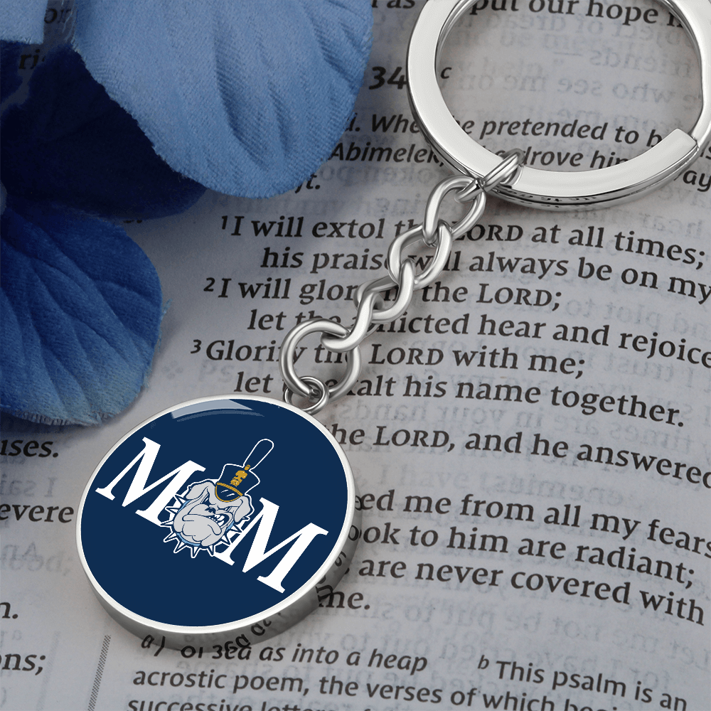 The Citadel, Mom, Spike, Navy, Circle Keychain