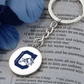 The Citadel, Jumping Bulldog logo, Circle Keychain - Silver