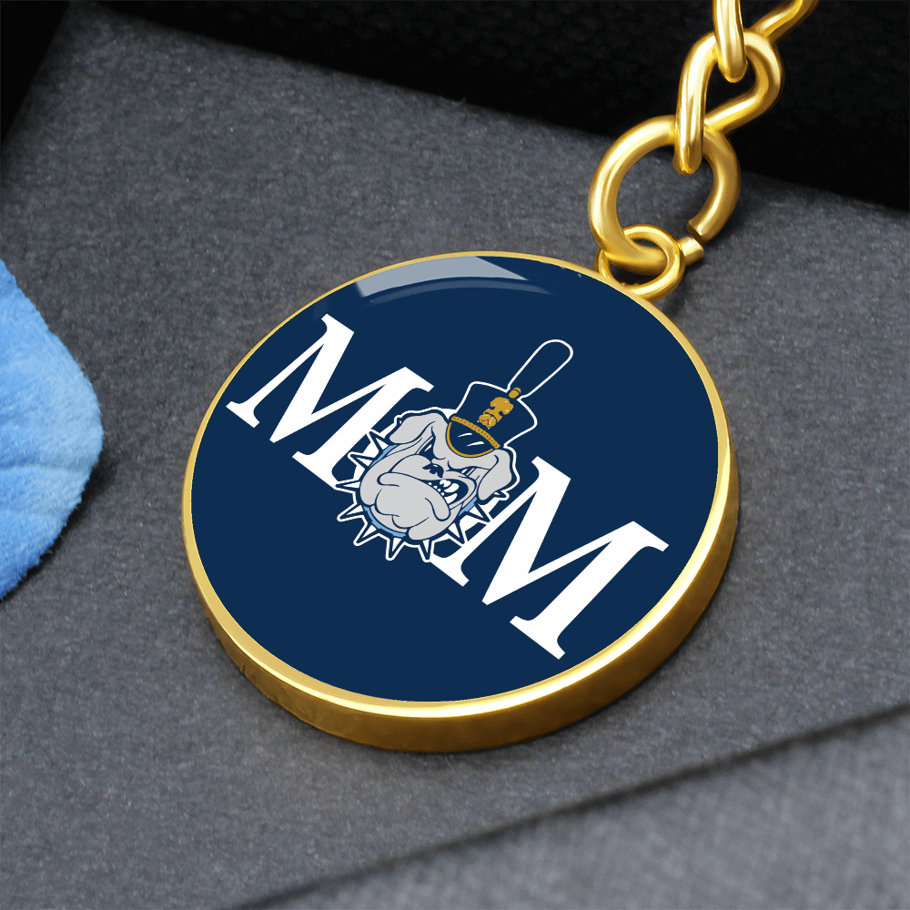 The Citadel, Mom, Spike, Navy, Circle Keychain 