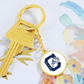 The Citadel, Jumping Bulldog logo, Circle Keychain - Gold