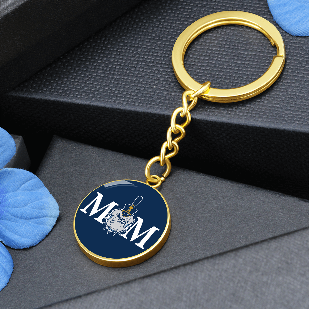 The Citadel, Mom, Spike, Navy, Circle Keychain 